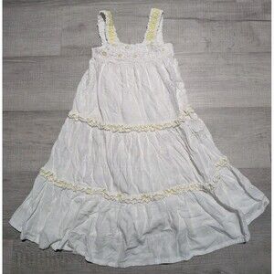 Tartine et Chocolat Paris Sleeveless Dress Girls Size 6 A White Sundress Floral